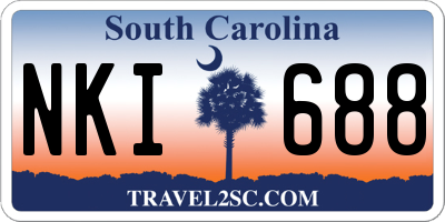 SC license plate NKI688