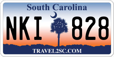 SC license plate NKI828