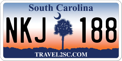 SC license plate NKJ188