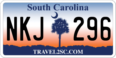 SC license plate NKJ296