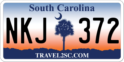 SC license plate NKJ372