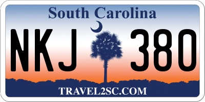 SC license plate NKJ380