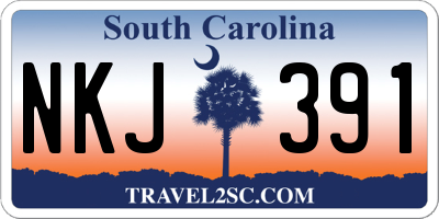 SC license plate NKJ391
