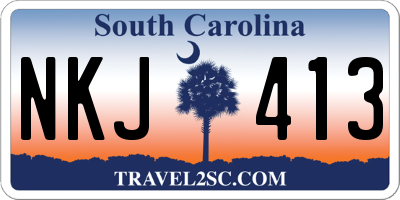 SC license plate NKJ413