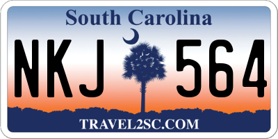 SC license plate NKJ564