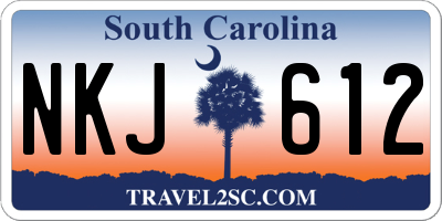 SC license plate NKJ612