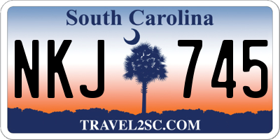 SC license plate NKJ745
