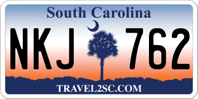 SC license plate NKJ762