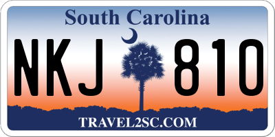 SC license plate NKJ810