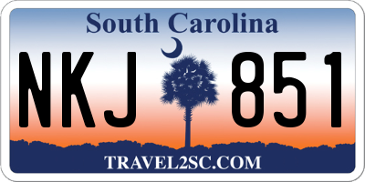 SC license plate NKJ851