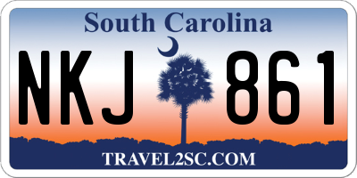 SC license plate NKJ861
