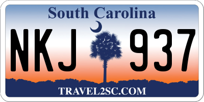 SC license plate NKJ937