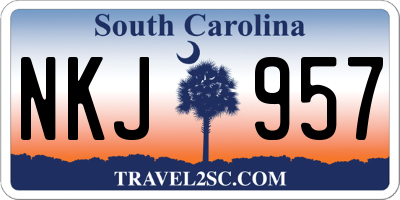 SC license plate NKJ957