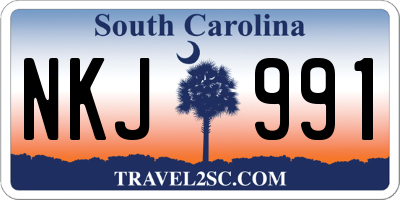 SC license plate NKJ991