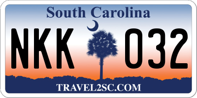 SC license plate NKK032