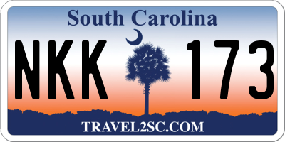 SC license plate NKK173