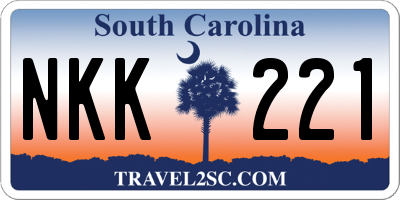 SC license plate NKK221