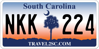 SC license plate NKK224