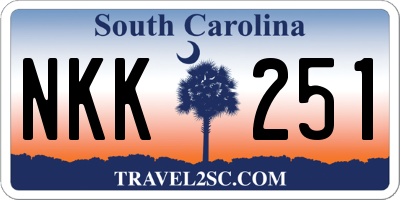 SC license plate NKK251