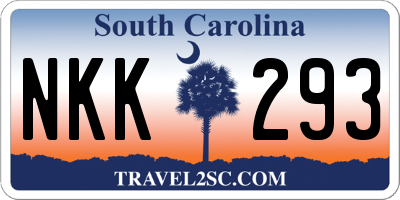SC license plate NKK293