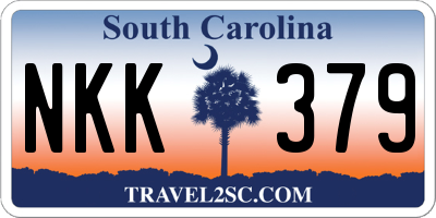 SC license plate NKK379