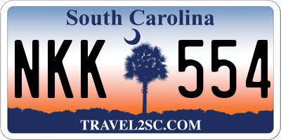 SC license plate NKK554