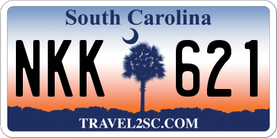 SC license plate NKK621