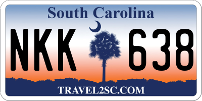 SC license plate NKK638