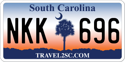 SC license plate NKK696