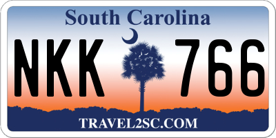 SC license plate NKK766