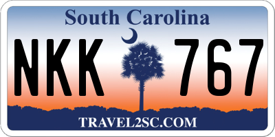 SC license plate NKK767