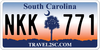 SC license plate NKK771