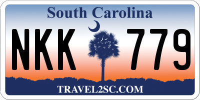 SC license plate NKK779
