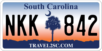 SC license plate NKK842