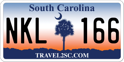 SC license plate NKL166