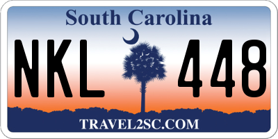 SC license plate NKL448