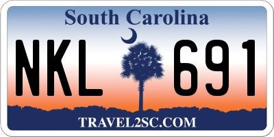 SC license plate NKL691