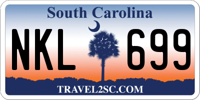 SC license plate NKL699