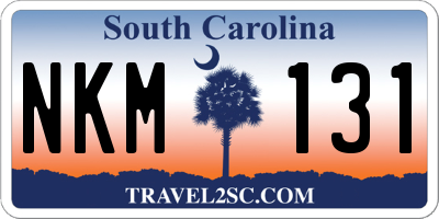 SC license plate NKM131