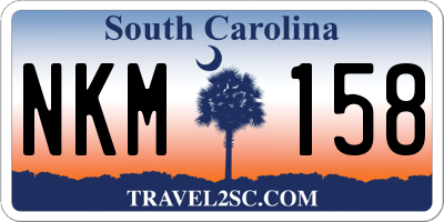 SC license plate NKM158