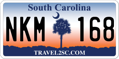 SC license plate NKM168