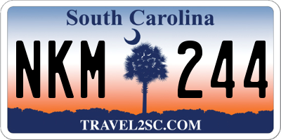 SC license plate NKM244