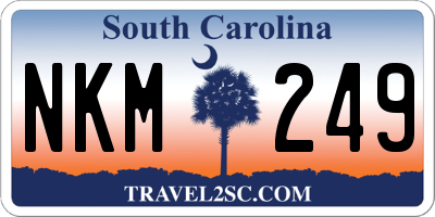 SC license plate NKM249