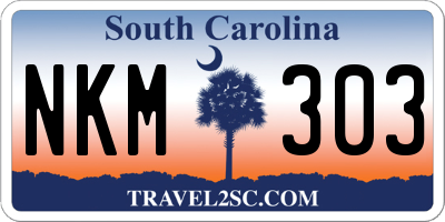 SC license plate NKM303