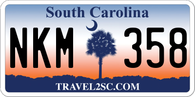 SC license plate NKM358