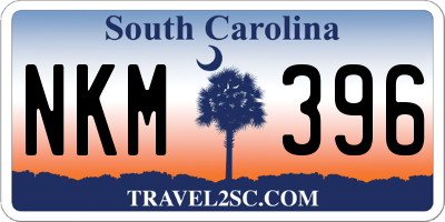 SC license plate NKM396
