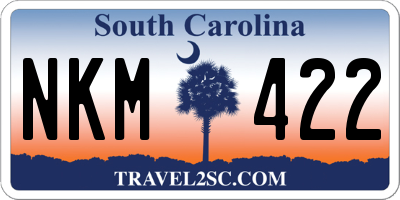 SC license plate NKM422