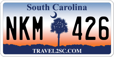 SC license plate NKM426