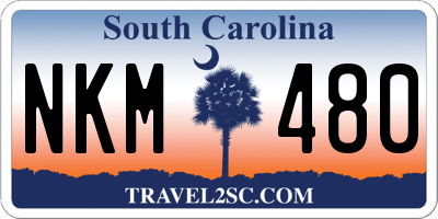 SC license plate NKM480