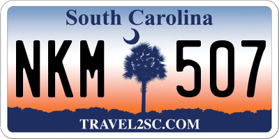 SC license plate NKM507
